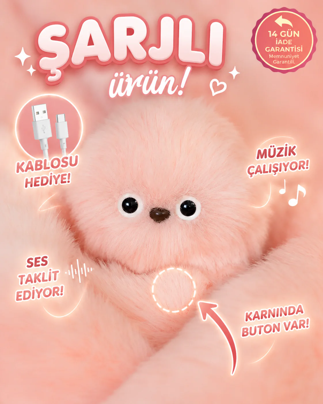 Haraketli Loopie Şirin Peluş